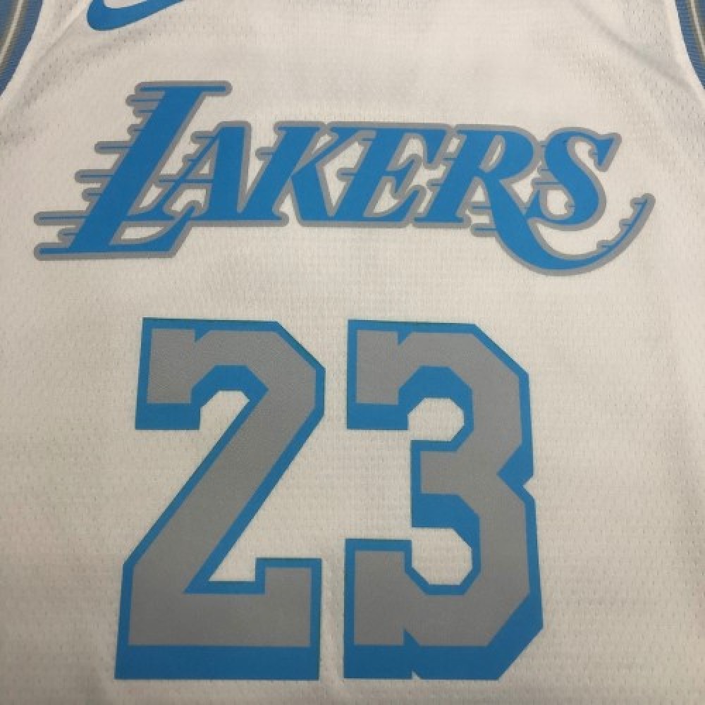 Men's Los Angeles Lakers LeBron James #23 White 2020/21 Swingman Jersey - City Edition-Pro Kit Vault | Brand New 26/27 Sports Jerseys